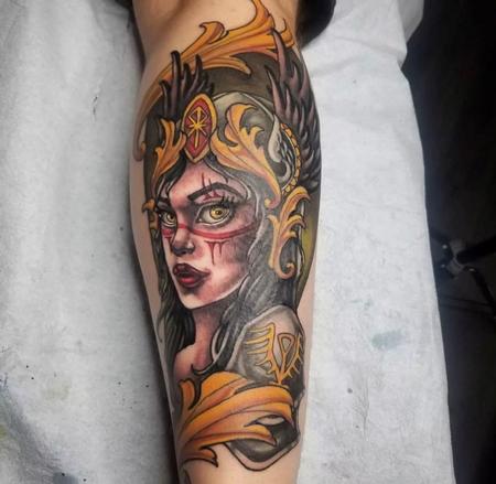 Tattoos - Cody Cook Valkyrie Woman - 144348